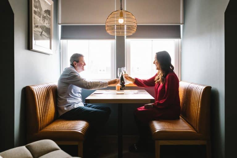 couple with champagne